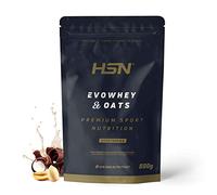 Evowhey & Oats de HSN | Protéine Whey Farine d’Avoine | Idéal pour les Petits Déjeuners ou Collations | Faible en Sucre, Convient aux Végétariens, Sans Soja, Saveur Chocolat Cacahuète, 500g