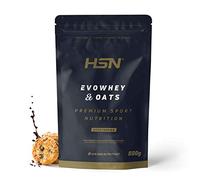 Evowhey & Oats de HSN | Protéine Whey Farine d’Avoine | Idéal pour les Petits Déjeuners ou Collations | Faible en Sucre, Convient aux Végétariens,Sans Soja,Saveur Chocolat Biscuit, 500g