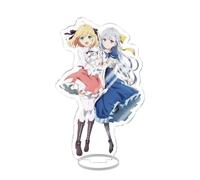 EVRNSAD Figure Stand Acrylique pour The Magical Revolution, 15cm Double Face Anime Figurine Présentoir Acrylique Fans d'Anime Cadeau Ornementsles,4