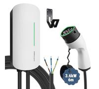 EVSEdesigner Wallbox 3,6kW Station de Recharge Domestique de Type 2 pour véhicules électriques Câble Monophasé de 6M Utilisation extérieure et intérieure
