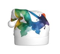 EVSvcxz Chapeau de fête de Noël unisexe avec imprimé signe de paix, bonnet de Père Noël fantaisie pour adultes, chapeau d'hiver en peluche