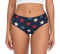 EVSvcxz Sous-vêtement pour femme imprimé jour des anciens combattants, culotte extensible douce et respirante, couverture complète, culotte grande taille pour femmes, Noir , S