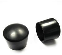 Evt130x4 Round Protective Rubber End Caps For Tube With External Diameter 30 Mm Pack Of 4 Black