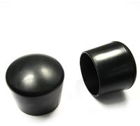 Evt132x4 Round Protective Rubber End Caps For Tube With External Diameter 32 Mm Pack Of 4 Black