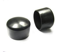 Evt150x4 Round Protective Rubber End Caps For Tube With External Diameter 50 Mm Pack Of 4 Black