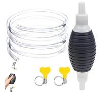 EVTHUR Pompe à essence manuelle de 2 m de long, pompe d'aspiration d'huile, pompe à eau, pompe à feu de voiture portable, pompe à siphon manuelle pour gaz, essence olie, diesel, aquarium vloeibaar
