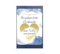 EVTI Carte demande parrain, Veux tu etre mon parrain, Carte a gratter annonce idée cadeau original
