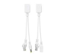 EVTSCAN 10 Paires de caméra IP POE RJ45 câble Adaptateur d'alimentation sur Ethernet injecteur + séparateur DC 12 V