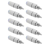 EVTSCAN 10 pièces 4mm Banane Liaison Poste Prise M5 cuivre plaqué Femelle pour équipement électronique (Blue)