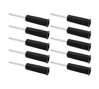 EVTSCAN 10 pièces Broches de sonde arrière de sonde de perçage de Fil pour multimètre Durable PVC Laiton Acier Inoxydable 4mm fiche Banane Broches d'isolation de Conversion 2mm à 4mm (Noire)