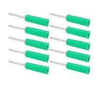 EVTSCAN 10 pièces Broches de sonde arrière de sonde de perçage de Fil pour multimètre Durable PVC Laiton Acier Inoxydable 4mm fiche Banane Broches d'isolation de Conversion 2mm à 4mm (Verte)