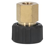 EVTSCAN Adaptateur De Nettoyeur Haute Pression Laiton Caoutchouc Anti Corrosion G1/4in à M22 X 1.5mm Filetage De Tuyau De Nettoyeur Haute Pression pour Remplacement(Inner G1/4 to Inner M22 Plug 14)