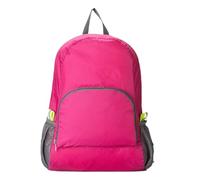 EVTSCAN Backpack de randonnée pliable Portable léger portable avec poche multiple pour les voyages en plein air (Rose Red)