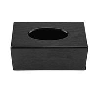 EVTSCAN Boîte à Mouchoirs Rectangulaire Boîte à Mouchoirs en Bois Élégance Naturelle pour Salon Chambre Cuisine(Noir)