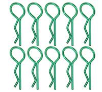 EVTSCAN Clip de Coquille de Voiture RC Rshape Metal Clips Clips Pins R Clips Long durée pour Les Jouets de Voiture télécommandée 10pcs adaptés à 1/5 1/6 1/8 1/10 RC Car (Green)