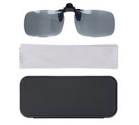 EVTSCAN Clip polarisé sur lunettes jour nuit Duel utiliser Clip polarisé Portable sur lunettes de soleil pour la pêche Jogging (Dark Gray)