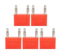 EVTSCAN CONNECTEUR Double FICHE Banane PLAQUÉ pour Fils D'HAUT-PARLEURS 5PCS (Red)