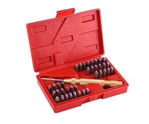 EVTSCAN DCT Trousse à Outils 38 pièces pour emboutissage de métal - Lettre frappante, numéro de Lettre Automatique