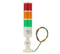 EVTSCAN Dernière pile de lampes de tour de l'industrie Signal lumineux continu Buzzer DC 24V 5W Rouge Jaune Vert LED