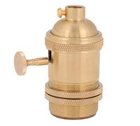 EVTSCAN Douille de lumière E27 Vintage, Support de Douille d'ampoules à Filetage à vis en Laiton/Support de Base de Lampe Antique pour Support de Lampe Pendentif rétro Ampoule E27(Button Switch)
