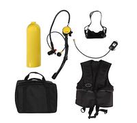 EVTSCAN DS-2000 2L Mini Mini Tank Tank Oxygen Cylinder Ensemble avec des Lunettes de plongée (Bouteille d'oxygène Jaune)