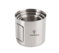 EVTSCAN Ensemble de 4 Tasses de Camping Pliables en Acier Inoxydable avec poignées, idéales pour Les Voyages, Les Pique-niques, la randonnée et la pêche en Plein air.