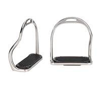 EVTSCAN Étriers pour Chevaux, équitation de sécurité Saddle Trail Étriers en Acier Inoxydable avec Coussin en Caoutchouc Antidérapant Équipement équestre