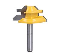 EVTSCAN Fraise à lame en alliage à tige de 1/4 pouces, mèche de routeur à 45 °, pour la coupe du bois, les projets de menuiserie (1-1/2 inches)