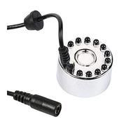 EVTSCAN Humidificateur d'air à LED Couleur 24V 12 LED à Changement de brumisateur à ultrasons Fontaine d'eau atomiseur d'étang nébuliseur à LED(Adapter is Not Included)