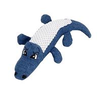 EVTSCAN Jouet grinçant pour Animaux de Compagnie, Jouets pour Chiens Simulation en Forme de Crocodile en Peluche résistant aux morsures molaire Jouets vocaux pour Chiens(Bleu)