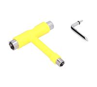 EVTSCAN Kit de clés hexagonales multifonctions portables, outil de Skate, matériel de fixation jaune pour l'assemblage de Skateboard