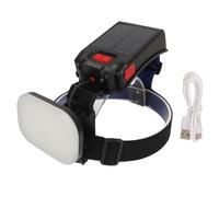 EVTSCAN Lampe frontale de pêche étanche IPX4, alimentée par USB, à énergie solaire, 1 200 lm, LED ultra lumineuse, 3 modes d'éclairage, capteur, pour l'extérieur