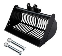 EVTSCAN Mini Excavator Criming Siefing Bodet 600 mm 23,6 pouces Largeur Bodet pour le sable Filtration de roche du sol de sable