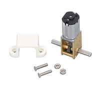 EVTSCAN Moteur à Engrenages DC 12 V 16 TR/Min Double Arbre Turbo Moteur à Vis sans Fin Moteur De Réduction De Vitesse, pour Machine
