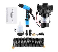 EVTSCAN Pompe à Haute Pression Marine 12V 5.0 GPM 70 PSI, avec Tuyau, Buse de Pulvérisation, Autoprimante jusqu'à 6 ft, pour Eau Salée, Bateau de Pêche, Pont, Quai