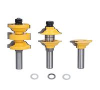 EVTSCAN Rail Stile routeur Bit cadre de porte Tenon Cutter ensemble fraise à bois 1/2in tige pour les projets de bricolage