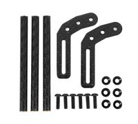 EVTSCAN RC Car Bumper Avant Fibre de Carbone Léger Protection Haute Performance Durable pour SCX10 LCG 1/10 RC Crawler Black 75 mm de Large 5 pièces