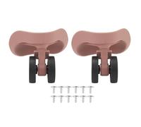 EVTSCAN Roues de Bagages universelles, Caoutchouc ABS Robuste, roulement Silencieux, légères, Absorption des Chocs, résistantes à l'usure, Installation Facile, Or Rose (Rose Gold)