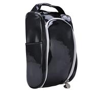 EVTSCAN Sac à chaussures de golf en cuir PU avec poignée, double fermeture éclair et poches latérales, étanche à la poussière, pochette pour chaussures de golf en plein air, voyage, sport, golf, tennis, gym