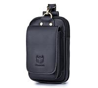 EVTSCAN Sac de Ceinture en Cuir Vintage pour Hommes, Sac de Voyage pour téléphone Portable, Portefeuille, Sac Banane