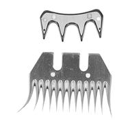 EVTSCAN Shears Shears Blade incurvé 13 Dents en Laine Clipper Peigne coupeur Trimter Accessory Set Kit Premium High Carbone Stear Durable pour Les Moutons alpagas Llamas épais Animaux de