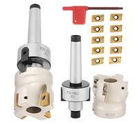 EVTSCAN - support de fraise en bout à 90 °, avec fraise à Face indexable de 3 ", Kit de 10 inserts en carbure, pour fraisage, perçage, rainurage et profilage, pour le travail des métaux CNC