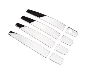 EVURU Couvercle de poignée de porte, Couvercle de poignée de porte en acier chromé, 1 jeu, adapté for Vauxhall, Opel Astra Mokka Corsa D Zafira B Insignia Meriva, moulage de garniture