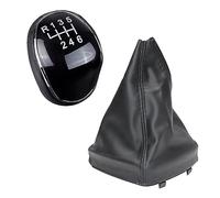EVURU Pommeaux de leviers de vitesse, Pommeau de levier de vitesse en cuir 6 vitesses levier de vitesse guêtre couvercle de botte for Ford Mondeo IV S-MAX C-MAX Transit Focus MK3 MK4 Kuga