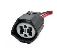 EVURU Prise de Ventilateur de radiateur de Voiture 4 Broches avec Faisceau de connecteur électronique étanche Compatible avec F~RD Focus Vol~o La~d R~ver 7283-8497-90