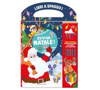 Evviva il Natale! Libri a spasso! Ediz. a colori. Con gomma. Con 6 matite bicolore