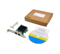 Evvmnaks Carte Réseau de Serveur 2.5G Double Port PCI-E X1, Carte Réseau Double Port Gigabit I225-V, Contrôleur Ethernet, Carte Réseau Double Port 2.5GbE avec Ports RJ45.