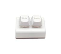 Evvmnaks Clavier de Programmation Macro RVB Personnalisé 2 Touches Clavier Mini Copier et Coller Clavier OSU Clavier de Hotswap Blanc