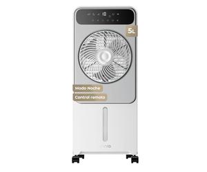 EVVO AC950 Rafraîchisseur d'air et refroidisseur d'air portable, air froid sans installation, 12 vitesses, fonction froid avec eau et glace, panneau LED, télécommande, ventilateur tour silencieux