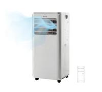EVVO Climatiseur portable 3 en 1, 9 000 BTU, avec télécommande, surface 20 m kit d'installation sur fenêtre (modèle : Clima P9 blanc)
